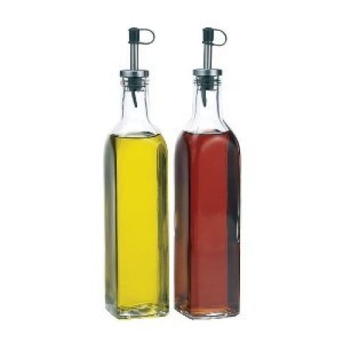 Glass Oil & Vinegar Dispenser Cruet bottles, Set of 2