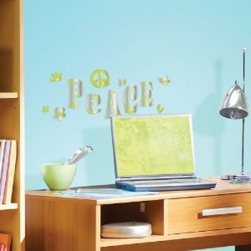 ADDHeres Mirrored Peace Wall Stickers