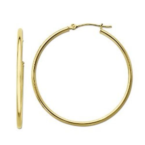 Klassics 10k Yellow Gold Hoop Earrings (1.85" Diameter)