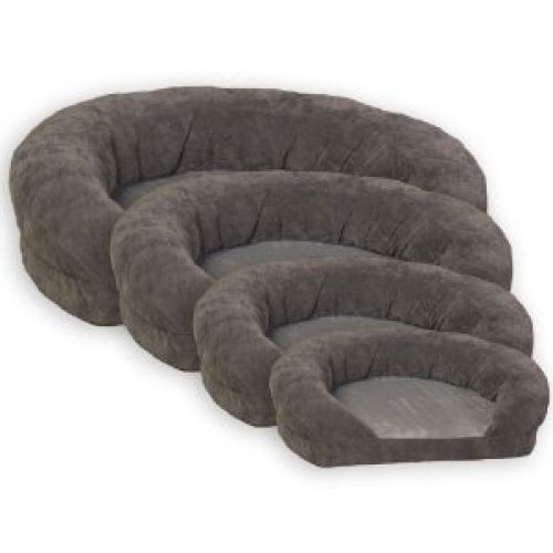 K&H Ortho Bolster Sleeper Pet Bed, Large 40-Inch Round, Gray Velvet