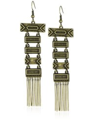 House of Harlow 1960 Totem Yellow Plated Pole Earrings
