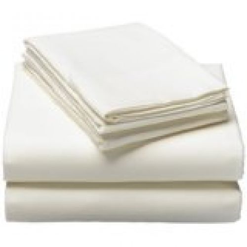 Pinzon Signature 190-Gram Cotton Velvet Flannel Queen Sheet Set, Cream
