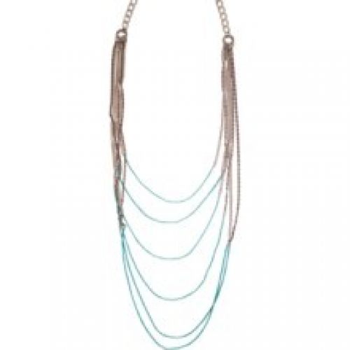 Jessica Simspon Necklace, Turquoise Multi Chain