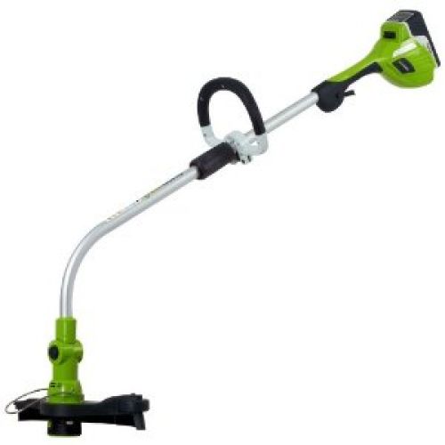 Greenworks 21602 20-Volt Lithium Ion 12-Inch Cordless Electric String Trimmer/Edger with 6 Amp/Hour Extended Run-Time Lithium Ion Battery & Charger