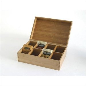 Lipper International Bamboo Tea Storage Box