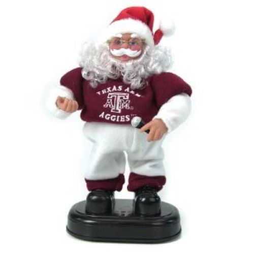 Texas A&M Aggies Animated Rock and Roll Santa