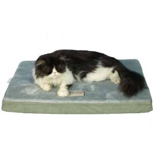 Armarkat Memory Foam Orthopedic Pet Bed Pad in Sage Green and Gray, 39" X 28" X 3"