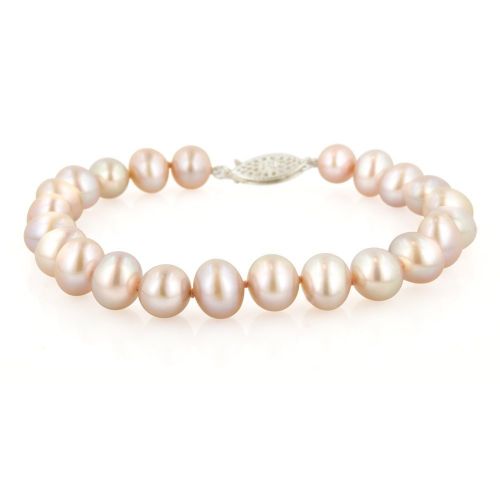 Pink Freshwater Cultured A Quality 6.5-7mm Quality Bracelet, 7"