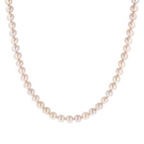 Pink Freshwater Cultured A Quality Pearl Necklace (7.5-8mm), 20"