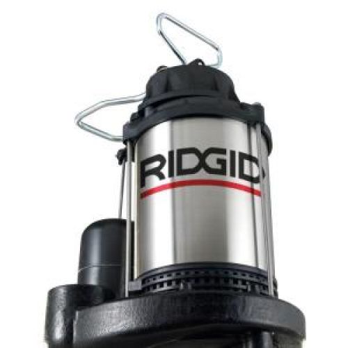 Used RIDGID 1/2 HP Stainless Steel/Cast Iron Submersible Sump Pump with Vertical Float Switch