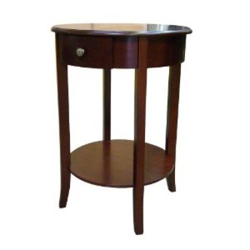 Ore International Cherry Round End Table