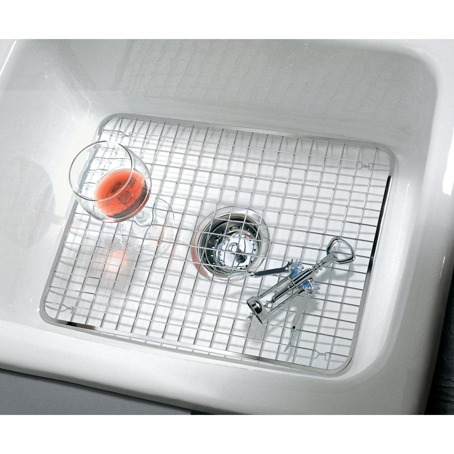 InterDesign Sinkworks Sink Grid, Polished, 12-6/10 by 16-25/100-Inches