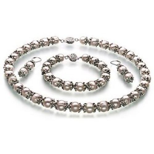 PearlsOnly MarieAnt White 8-9mm A Freshwater Pearl Set