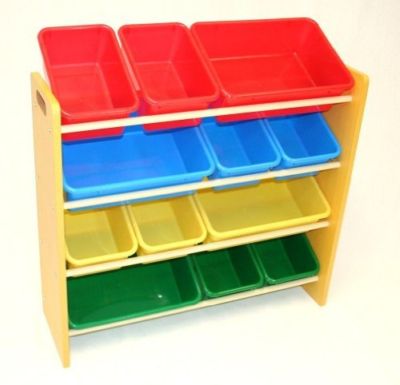 Kids Room Toy Bin Organizer Storage Box 4 Tier with 12 Bins