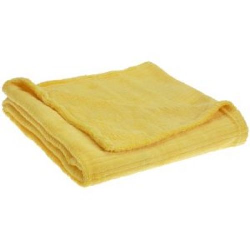 Northpoint Supreme Plush Ribbed Throw, Yellow