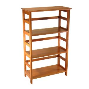Winsome Wood 4-Tier Bookshelf, Honey